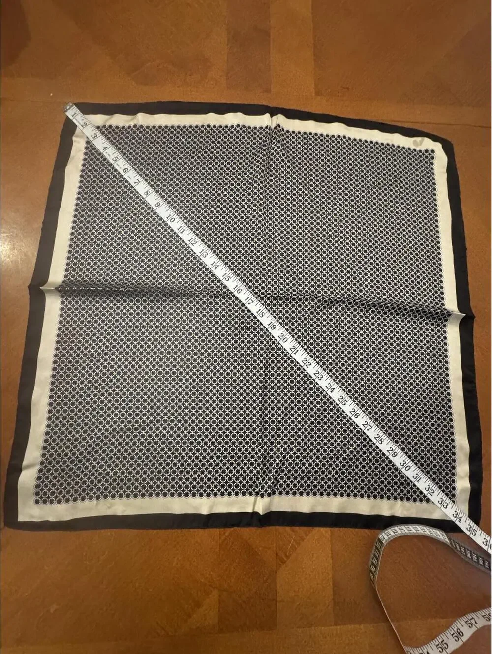 Black and White Patterned Square Scarf